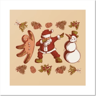 Vintage Christmas Trio: Fun and Festive Characters for the Holidays! Posters and Art